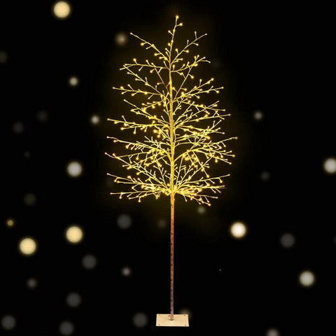 Glowing 2.1M Solar Christmas Tree with 480 Warm White LEDs