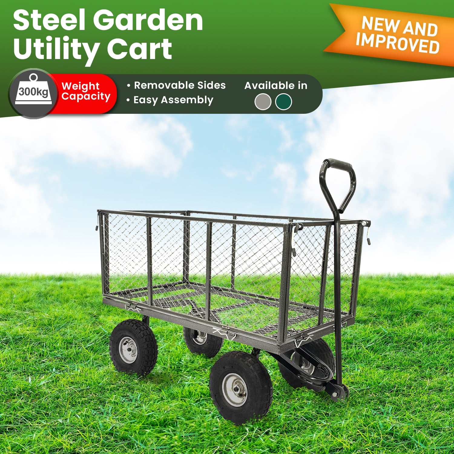 Garden Trolley Cart 300kg 110x102x51cm