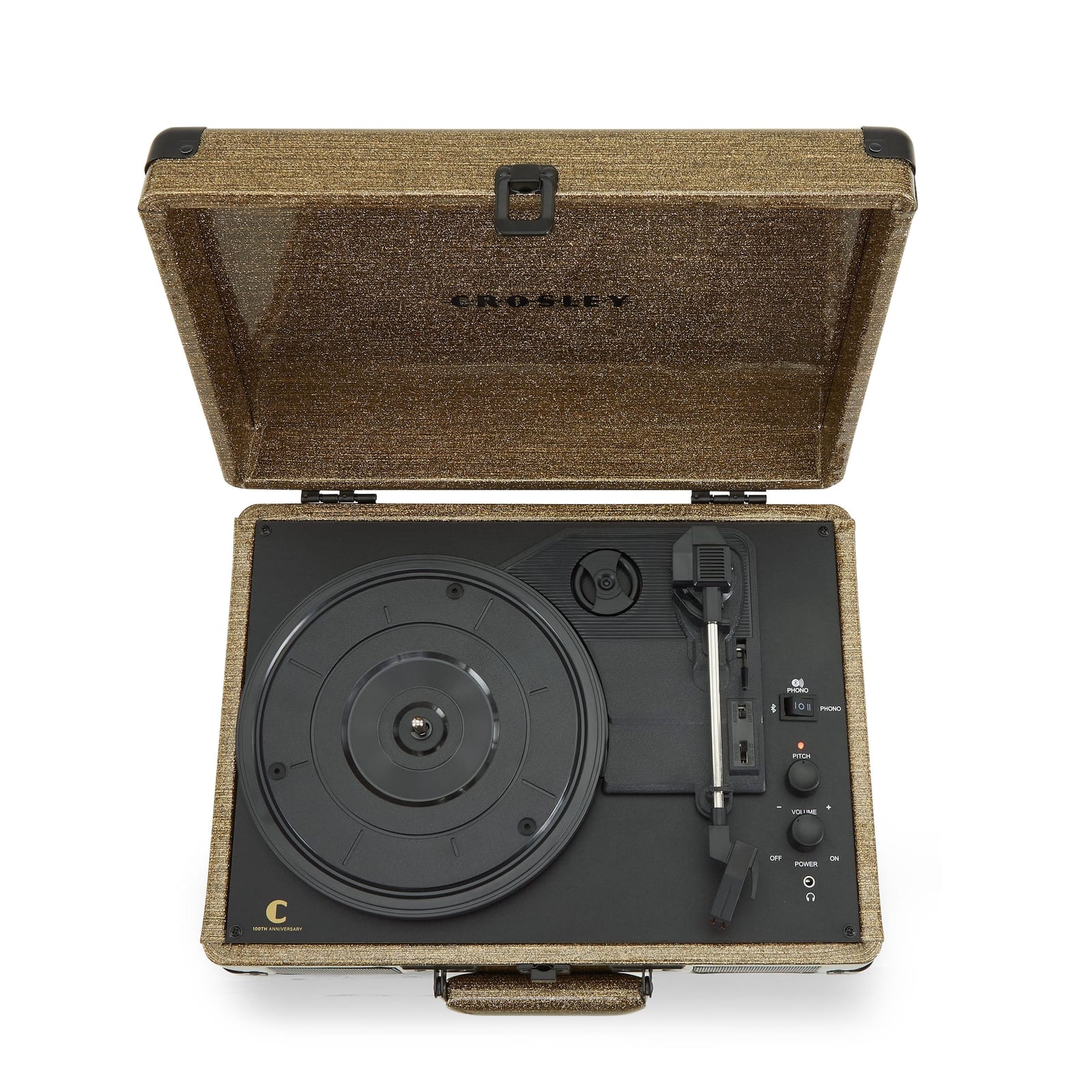 Gold 100Th Anniversary - Bluetooth Portable Turntable - Gold colour