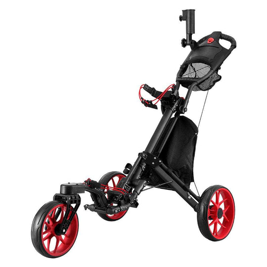 Golf Buggy Foldable Trolley Golf Cart Swivel Wheel Umbrella