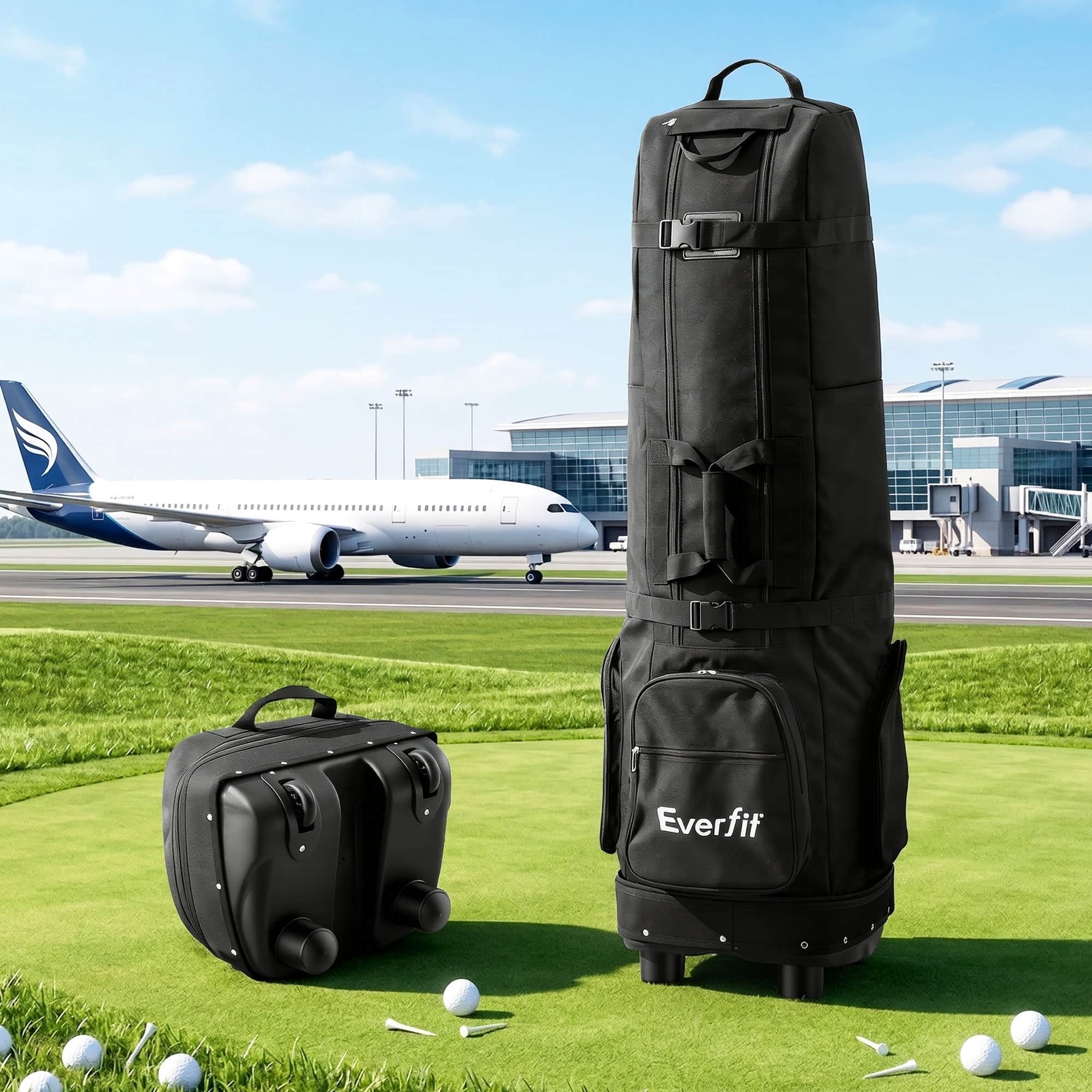 Golf Travel Bag with Wheels Foldable Soft Case 900D Airline Protection