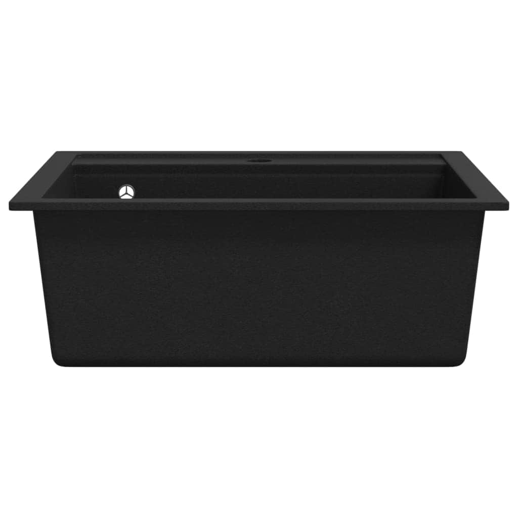 Granite Kitchen Sink Single Basin Black