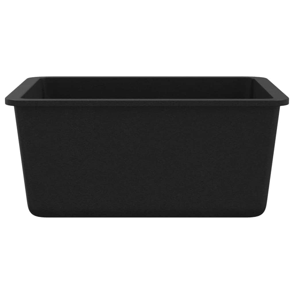 Granite Kitchen Sink Single Basin Black