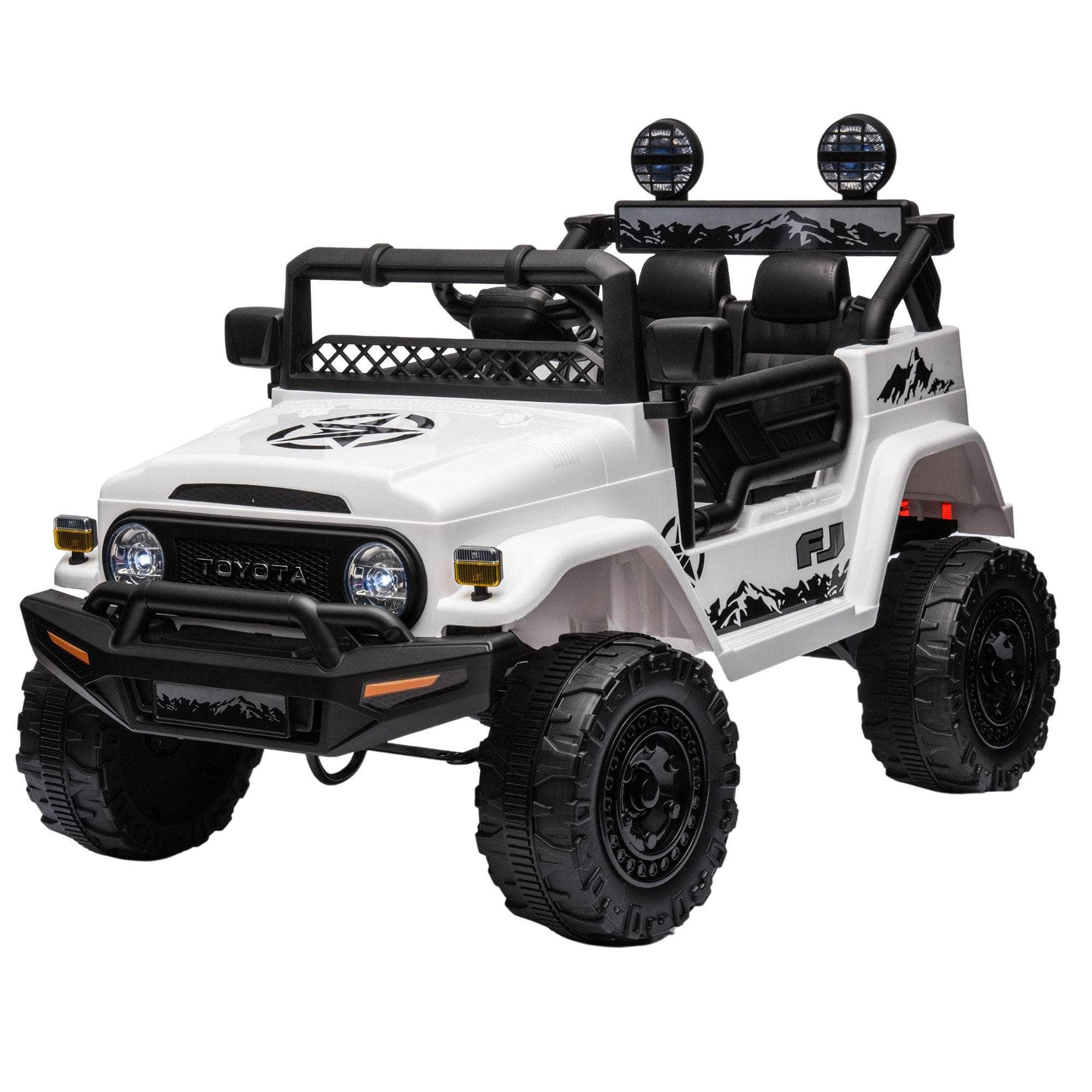 Green/Khaki/White Toyota FJ Cruiser Kids Ride On Car