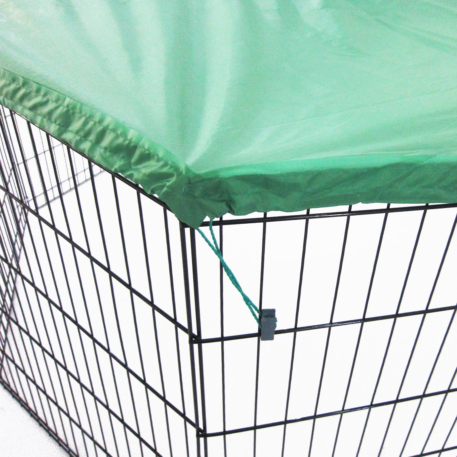 Net Cover Green for Pet Playpen Dog Cage 24in, Exercise Enclosure Fence