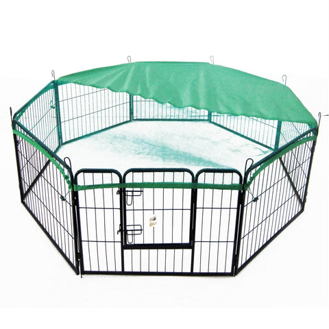 Green Net Cover For Pet Playpen 31In Dog Exercise Enclosure Fence Cage