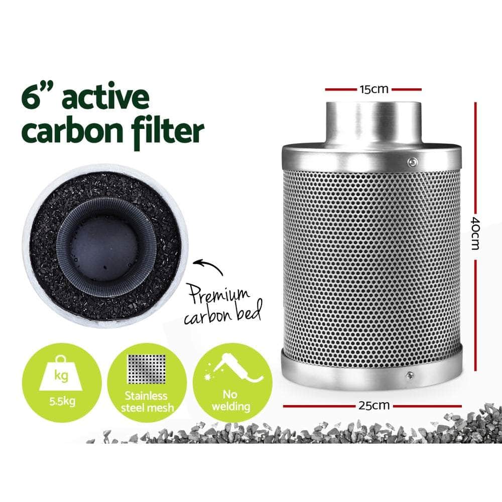 Greenfingers Grow Tent 1000W LED Grow Light 6 Ventilation- 150X150X200cm