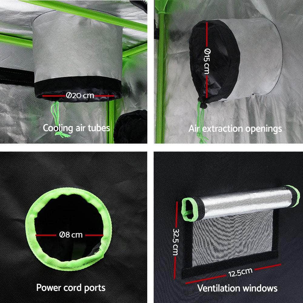 Greenfingers Grow Tent 1200W LED Grow Light 6 Ventilation- 120X120X200cm