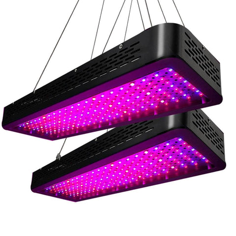 Greenfingers  Set of 2 LED Grow Light Kit Indoor Hydroponic System Full Spectrum,2000W