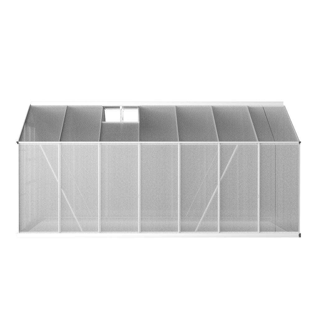 Greenhouse 4.1X2.5X2.26M Double Doors Aluminium Green House Garden Shed