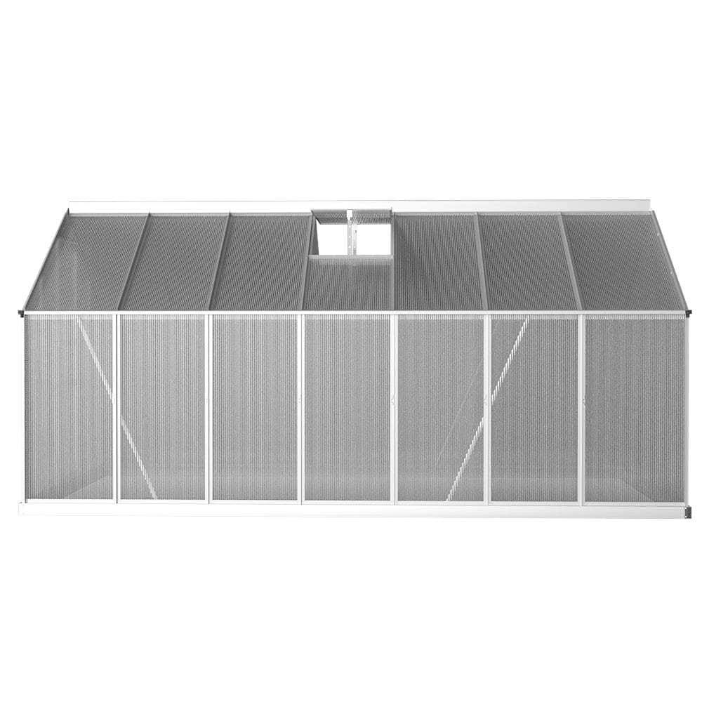 Greenhouse 4.2x2.5x1.95M Aluminium Polycarbonate Green House Garden Shed