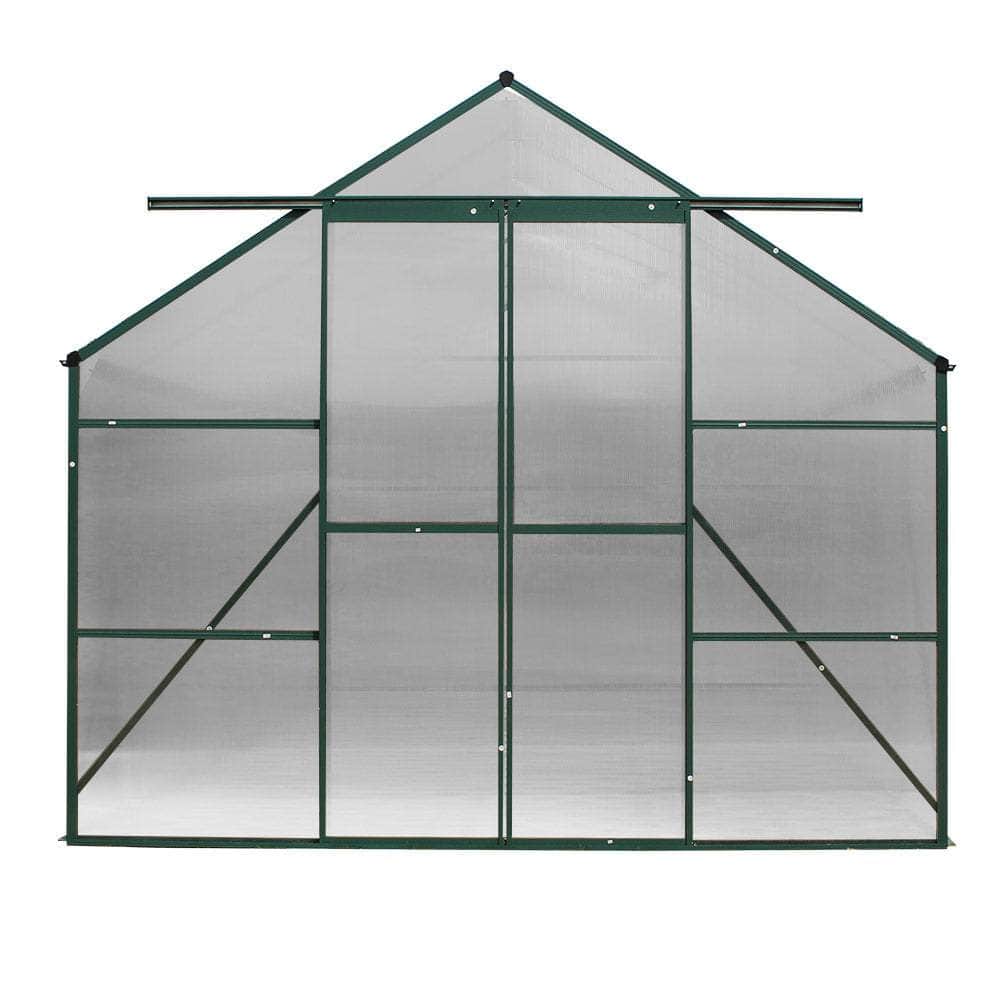 Greenhouse 5.1x2.44x2.1M Aluminium Polycarbonate Green House Garden Shed