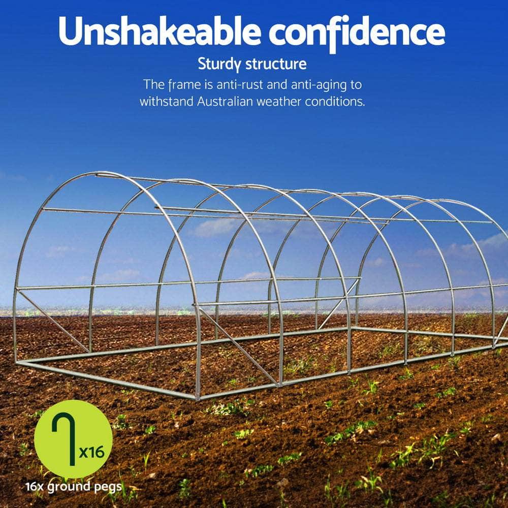 Greenhouse 6X4X2M Walk In Green House Tunnel Plant Garden Shed Dome