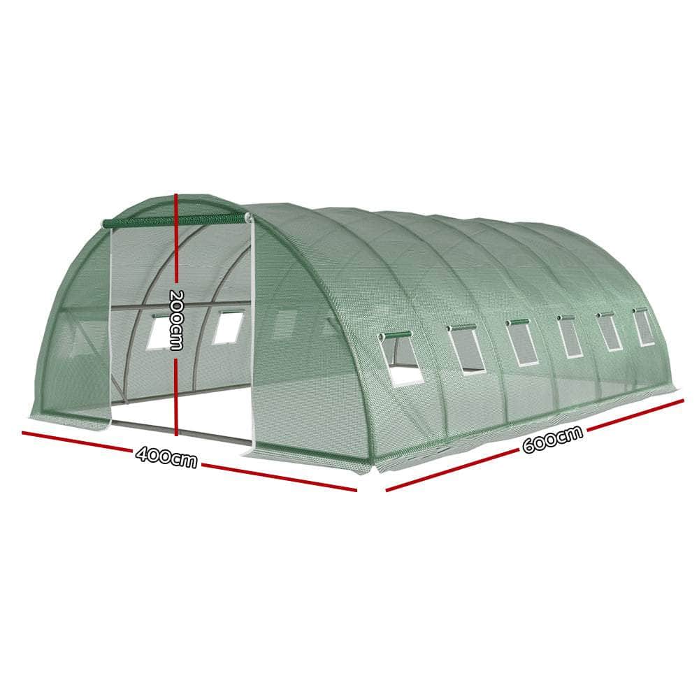 Greenhouses & Accessories - Greenhouse 6X4X2M Walk In Green House Tunnel Plant Garden Shed Dome