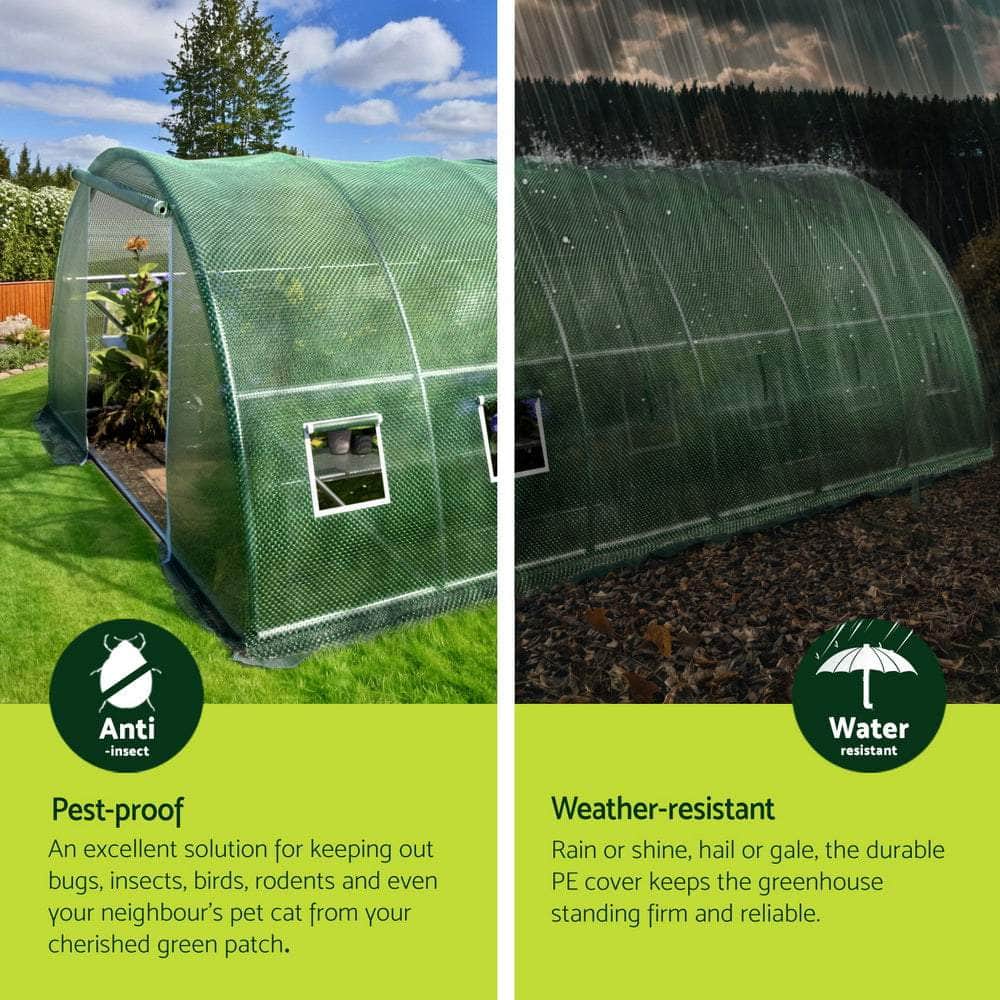 Greenhouse 6X4X2M Walk In Green House Tunnel Plant Garden Shed Dome
