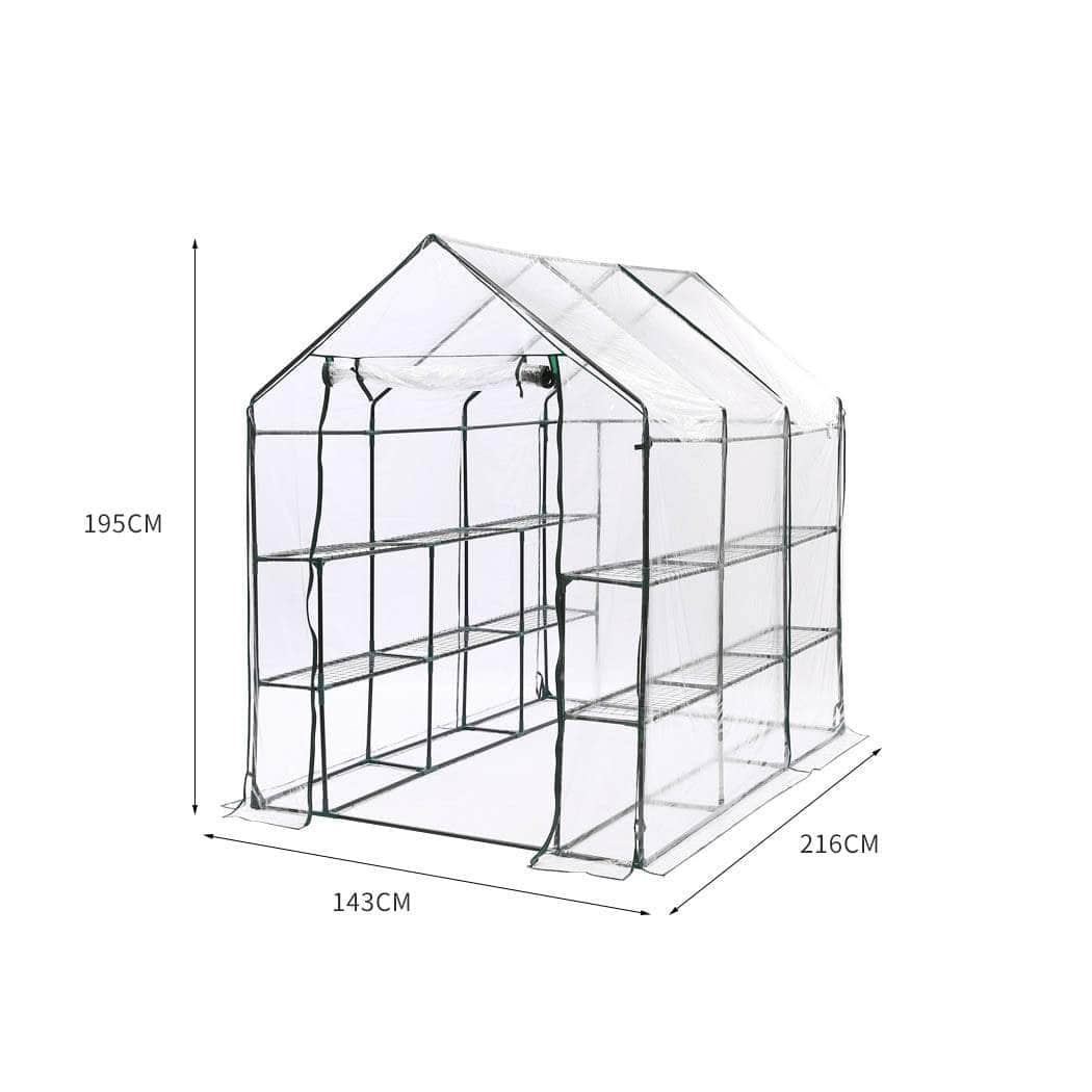Greenhouse Walk In 3 Tier Garden