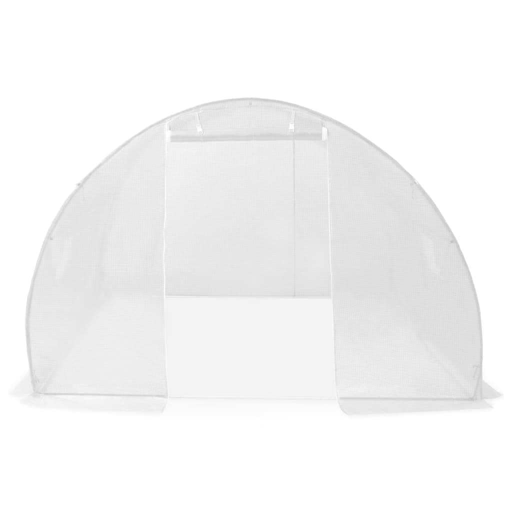 Greenhouse with Steel Foundation - White