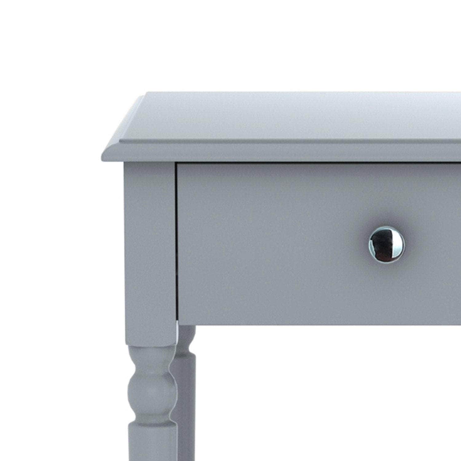 Grey Bedside Table with Convenient Drawer