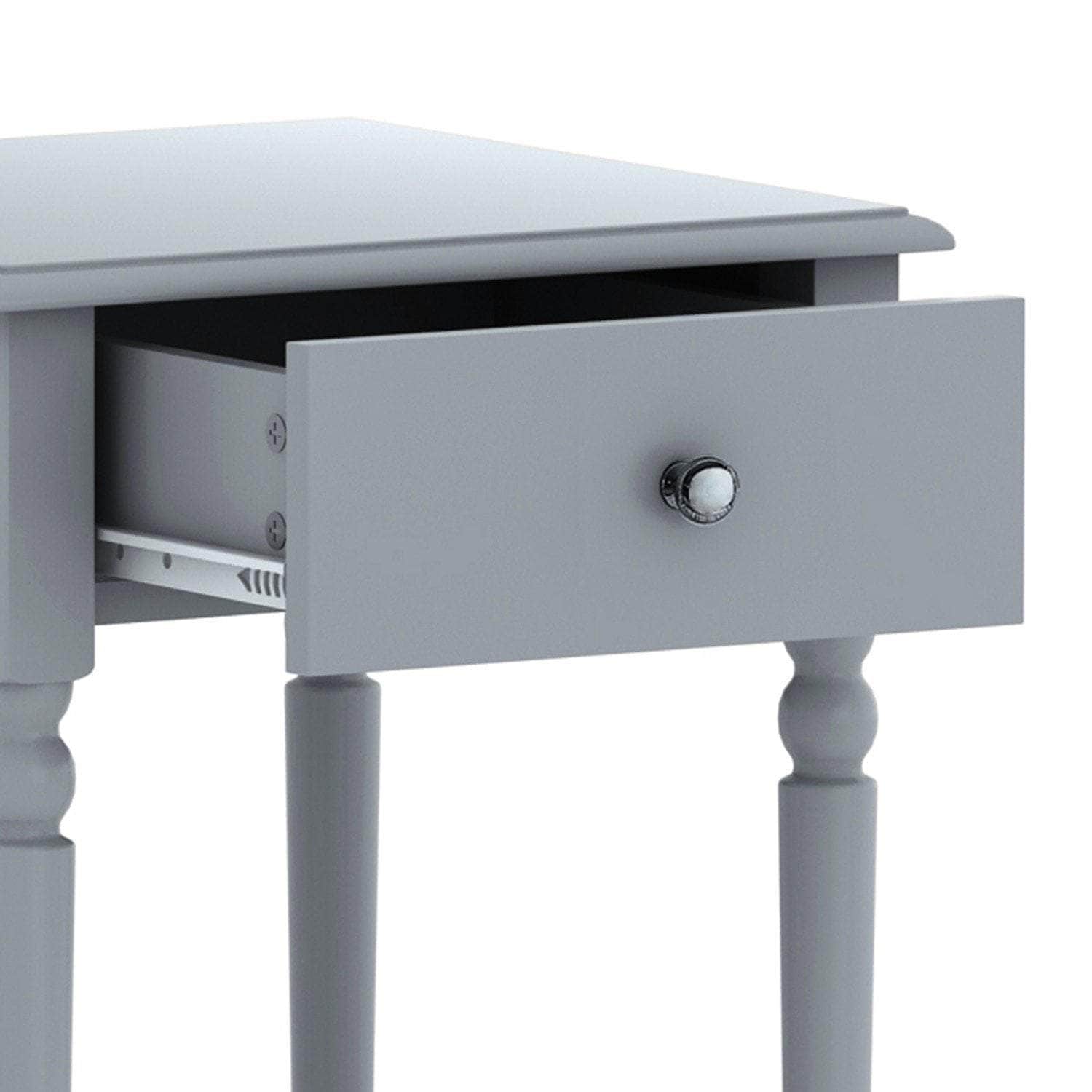 Grey Bedside Table with Convenient Drawer