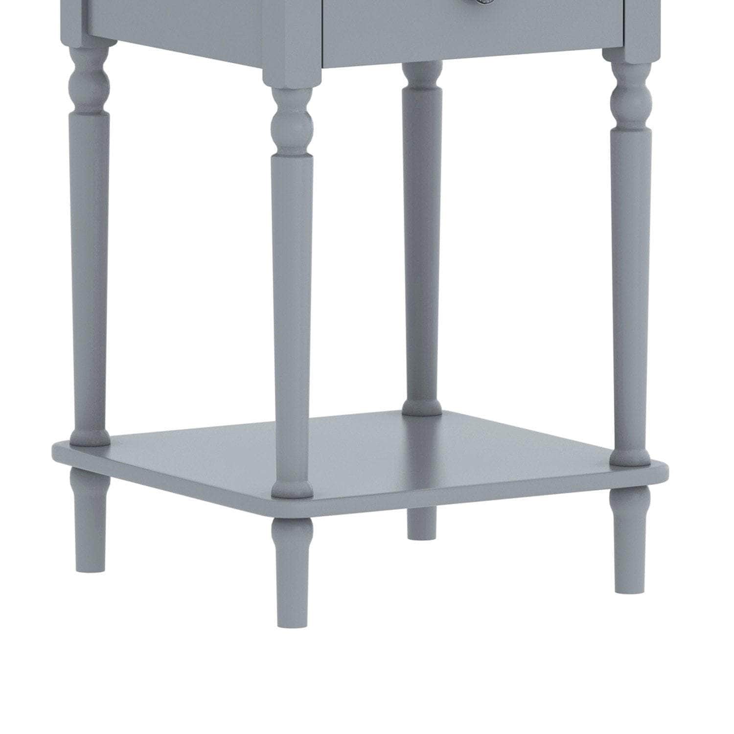 Grey Bedside Table with Convenient Drawer