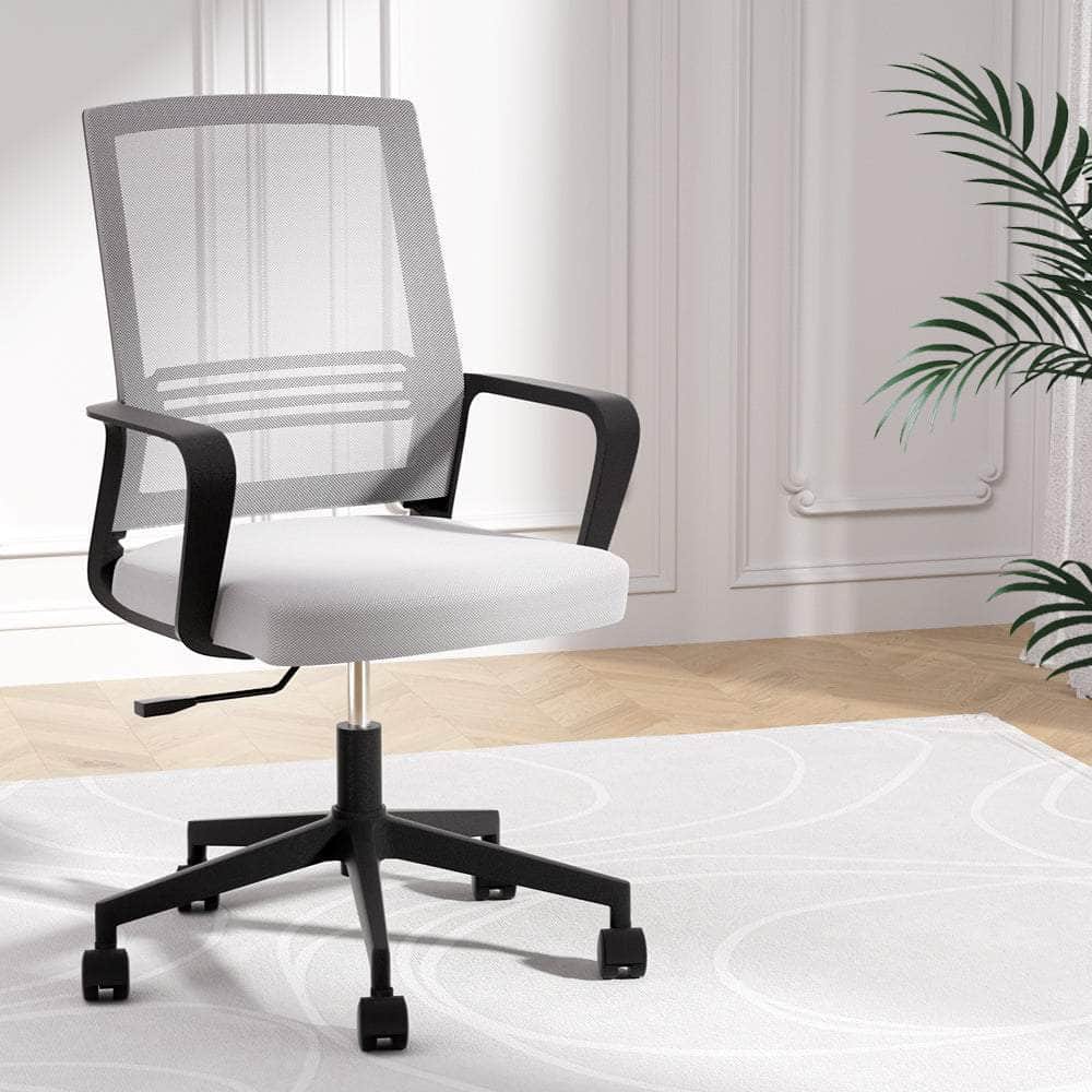 Grey/Black Mid Back Marvel Mesh Office Chair for Work and Gaming