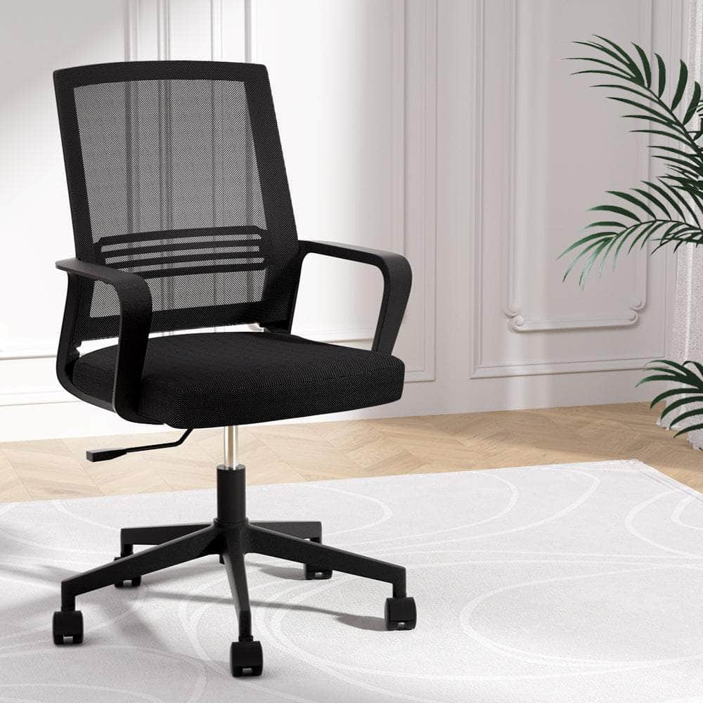 Grey/Black Mid Back Marvel Mesh Office Chair for Work and Gaming