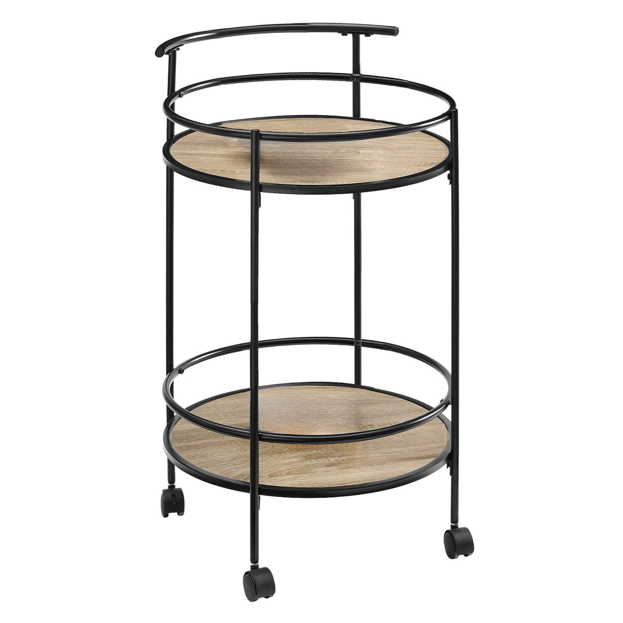 Grey colour - Grey Oak Mini Bar Cart Caddy