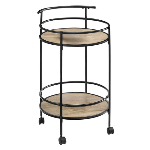 Grey Oak Mini Bar Cart Caddy
