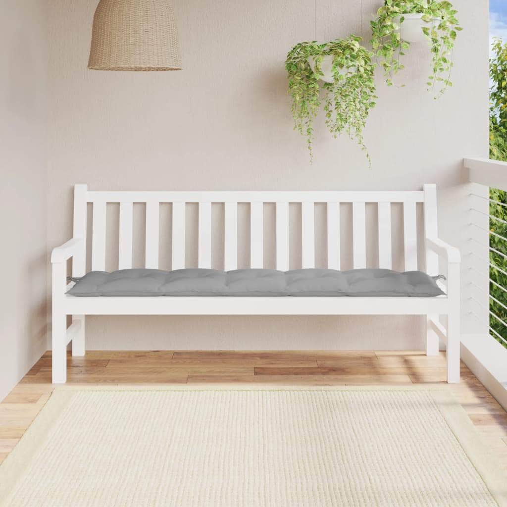 Grey Oxford Fabric Garden Bench Cushion