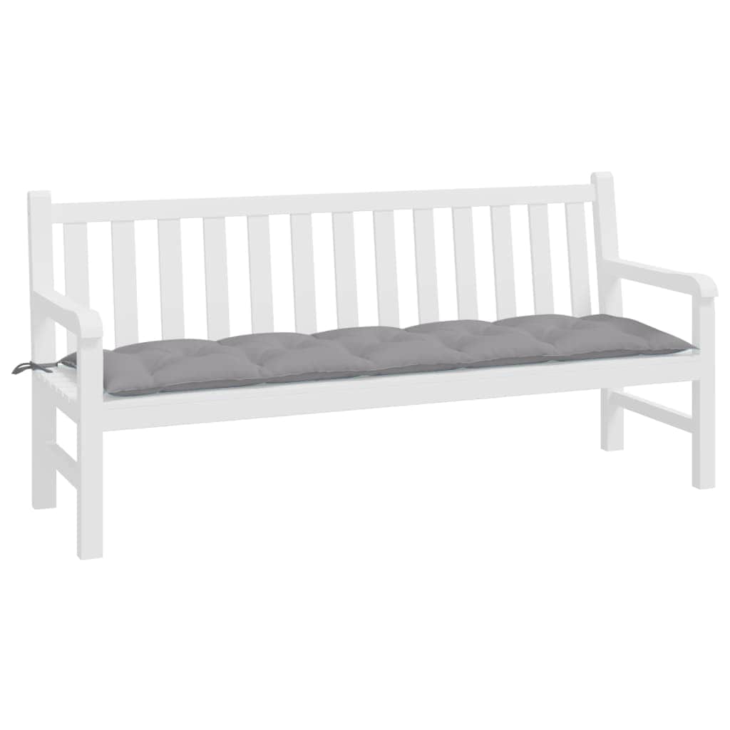 Grey Oxford Fabric Garden Bench Cushion