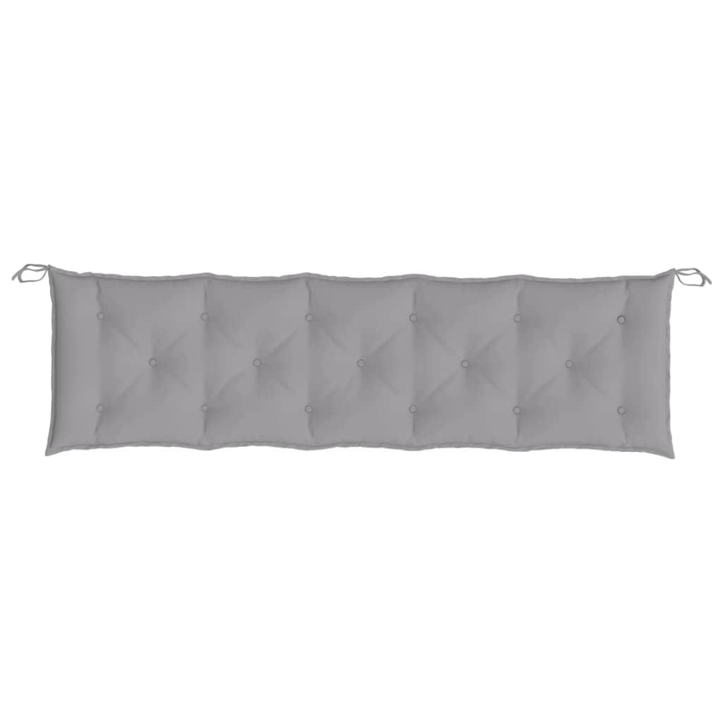 Grey Oxford Fabric Garden Bench Cushion