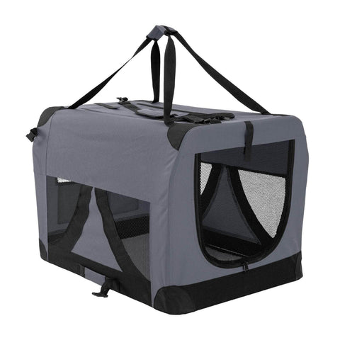 Grey Portable Soft Dog Cage Crate Carrier Xl