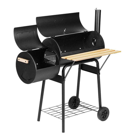 Bbq Grill 2-In-1 Offset Charcoal Smoker