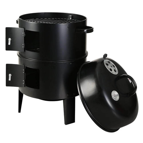 Bbq Grill 3-In-1 Charcoal Smoker