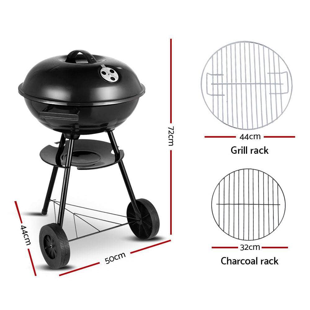 Grillz Charcoal BBQ Smoker Outdoor Camping Patio Barbeque Steel Oven