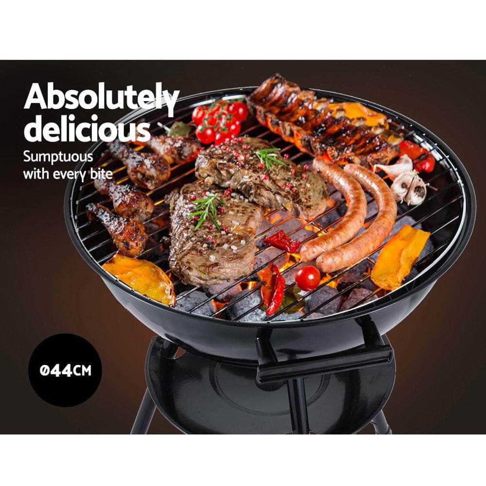 Grillz Charcoal BBQ Smoker Outdoor Camping Patio Barbeque Steel Oven