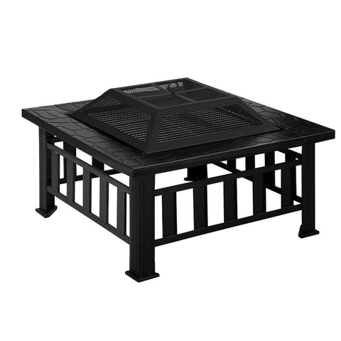 Fire Pit Bbq Grill 2-In-1 Table
