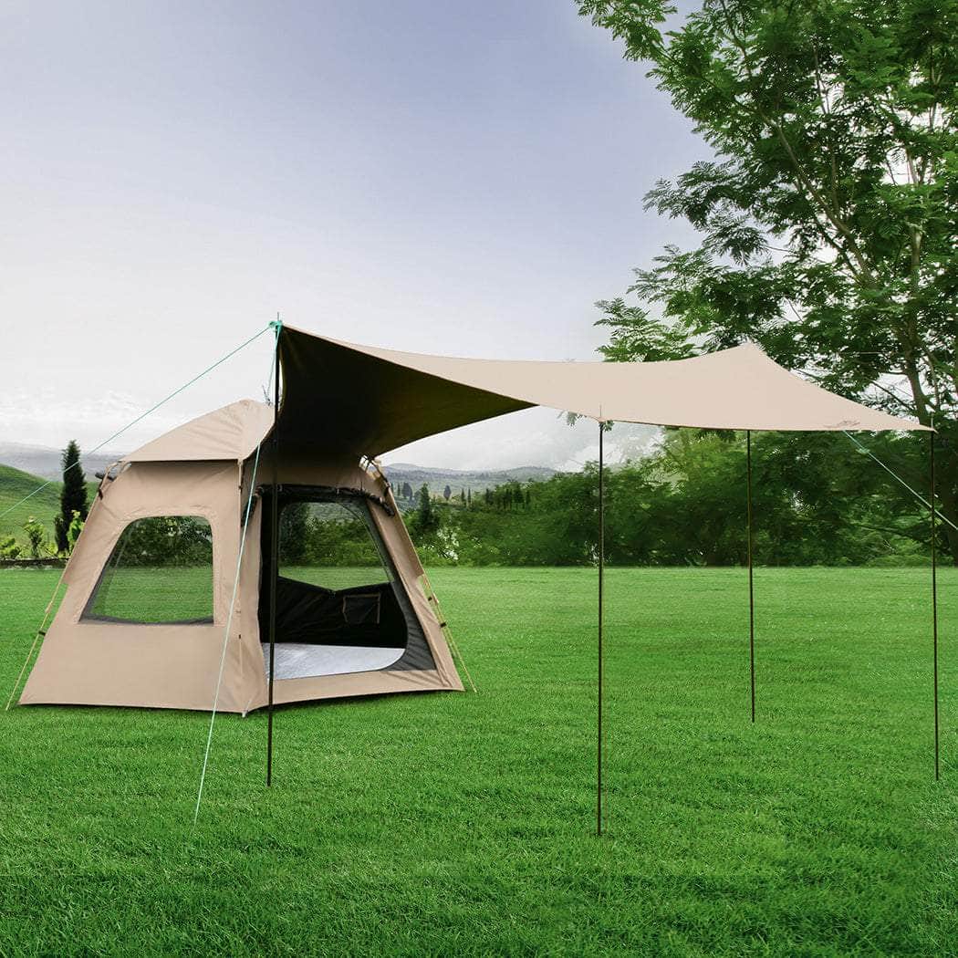 Ground Mat Included Pop-Up Tent for Family Camping
