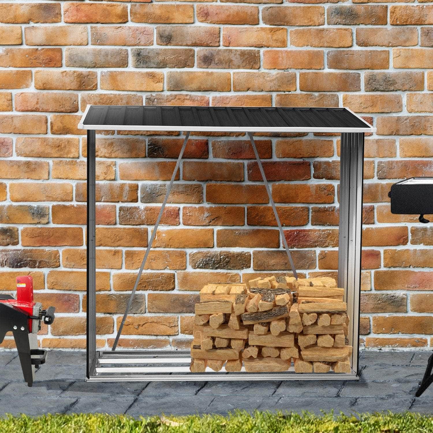 Galvanized Steel Wood Storage Shed with Steel finish - photo 18