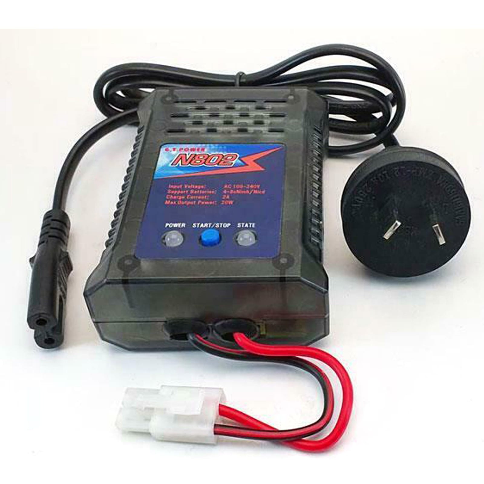 Gt Power N802 Nimh Nicd Quick Battery Ac Charger Rc Hobby 2Amp Tamiya, Toys