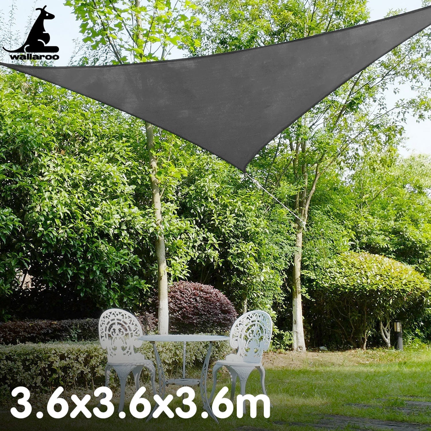 Triangle Shade Sail 3.6M - Grey with Grey colour