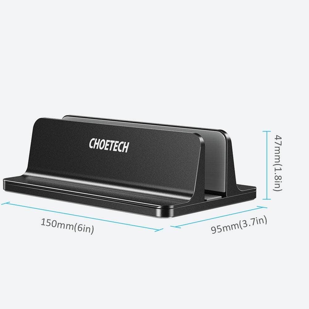 H038-Bk Desktop Aluminum Stand With Adjustable Dock Size For Laptops And Tablets