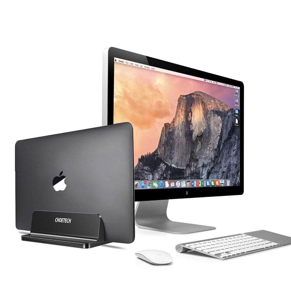 H038-Bk Desktop Aluminum Stand With Adjustable Dock Size For Laptops And Tablets
