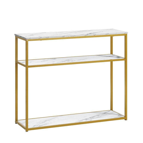 Hall Console Table Metal Hallway Desk Entry Display Wh&GD Furniture