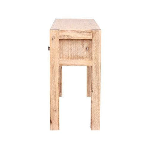Hall Table 2 Storage Drawers Solid Acacia Wooden Frame Hallway In Oak Color