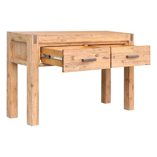 Hall Table 2 Storage Drawers Solid Acacia Wooden Frame Hallway In Oak Color