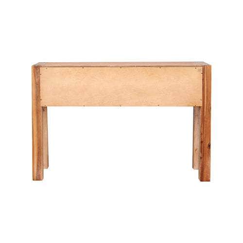 Hall Table 2 Storage Drawers Solid Acacia Wooden Frame Hallway In Oak Color