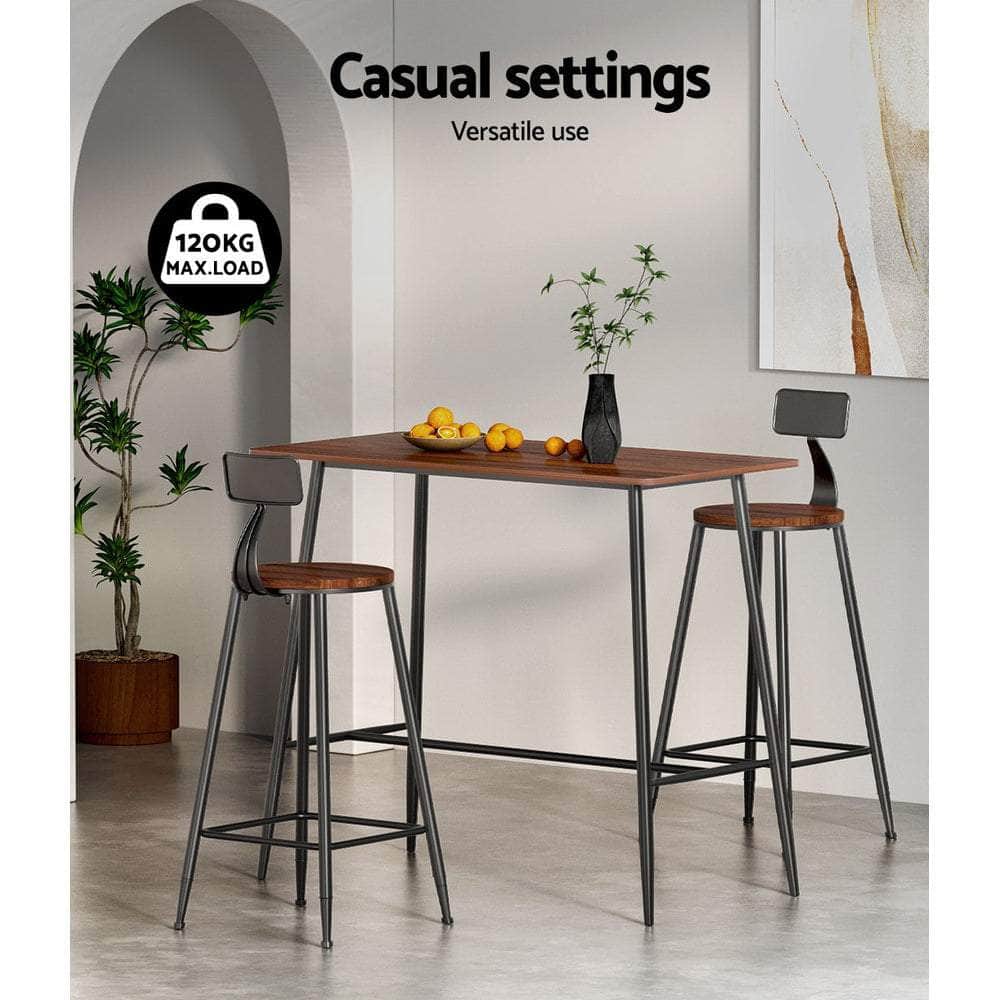 Industrial High Wood Bar Table Perfect for Dining, Kitchen, and Pub Environments | Dining Tables