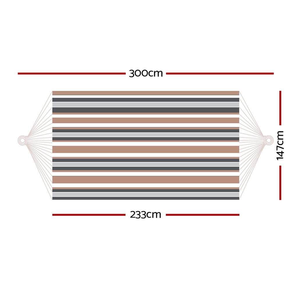 Hammock Bed Outdoor Camping Hammocks Beige Grey