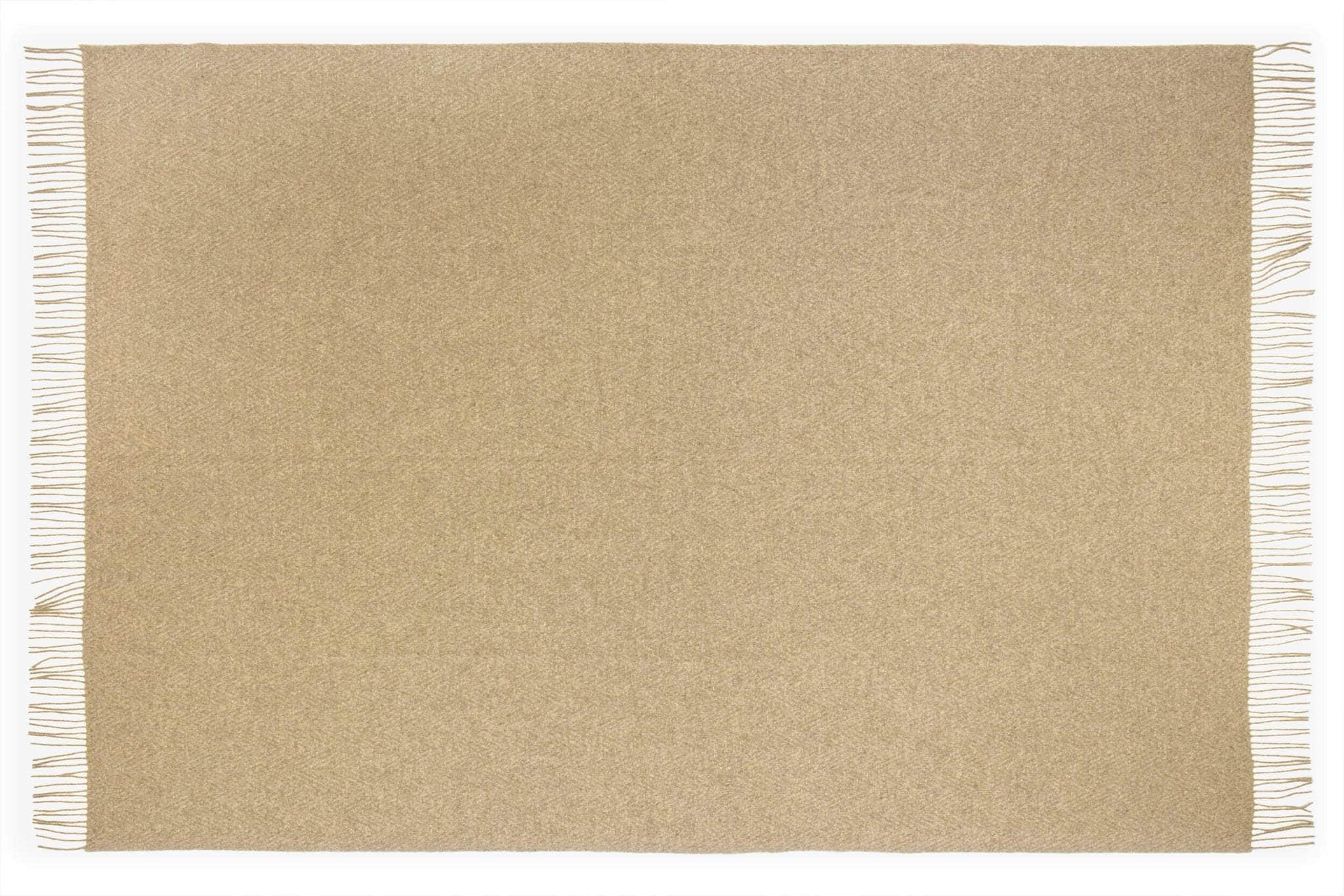 Hampton Throw - Merino Wool Blend - Camel/Ochre